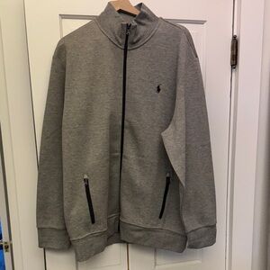 Ralph Lauren Heather Gray Zip-Up Sweater